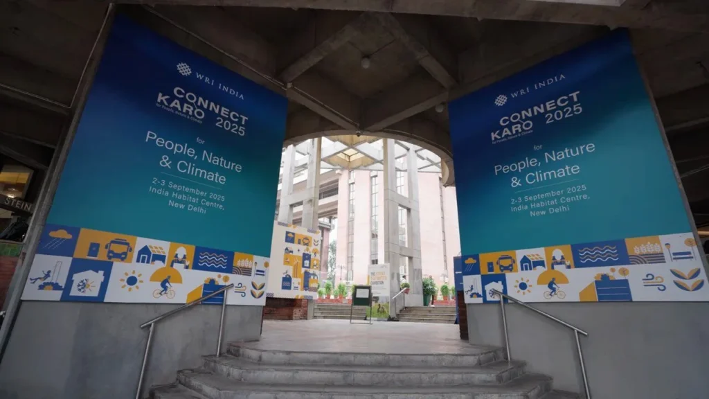 Connect Karo 2025 banners at the venue entrance.